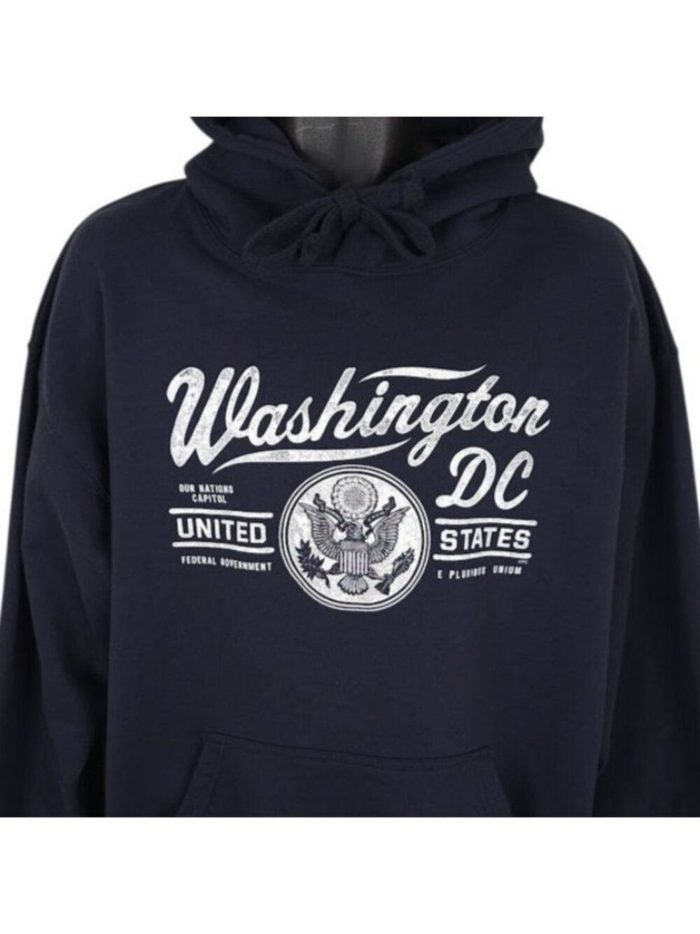 Washington DC Sweatshirt Hoodie Mens Size XL Blue Travel Destination